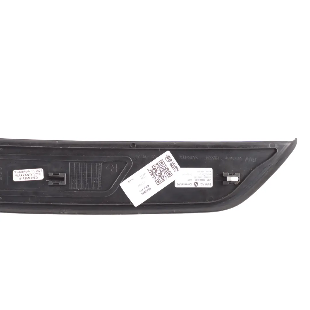 Entrance Door Cover Trim Sill Strip Panel M Sport Rear Right to BMW F10 M5 with Part number 8050048 BMW F10 M5 Entrance Door Cover Trim Sill Strip Panel M Sport Rear Right - SKU 8050048 - Part number 8050048