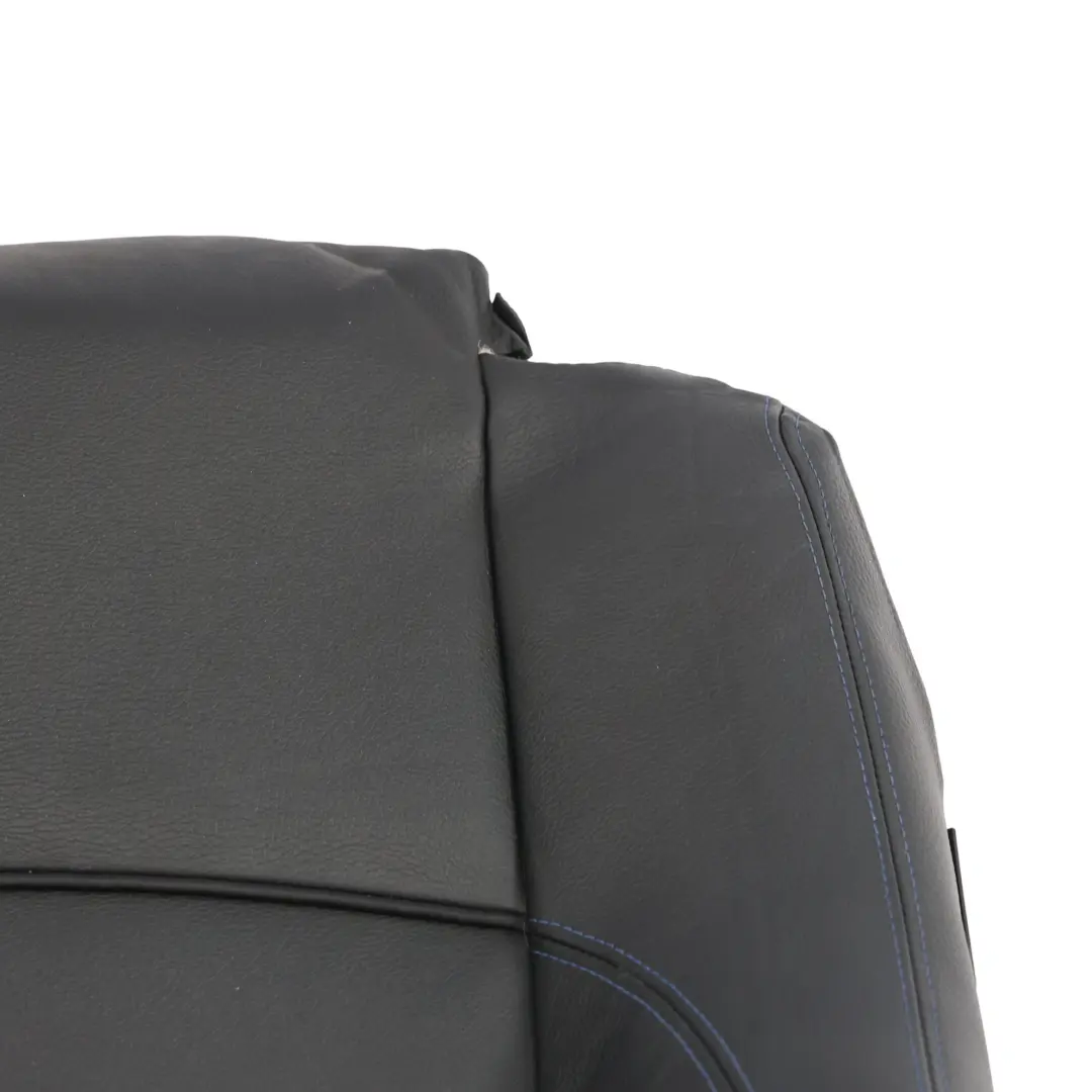Vordersitz Rücken Lehne Schwarz Leder Blau Nähte Links für BMW E93 M Sport mit Teilenummer 8053925 BMW E93 M Sport Vordersitz Rücken Lehne Schwarz Leder Blau Nähte Links - SKU 8053925-1 - Teilenummer 8053925