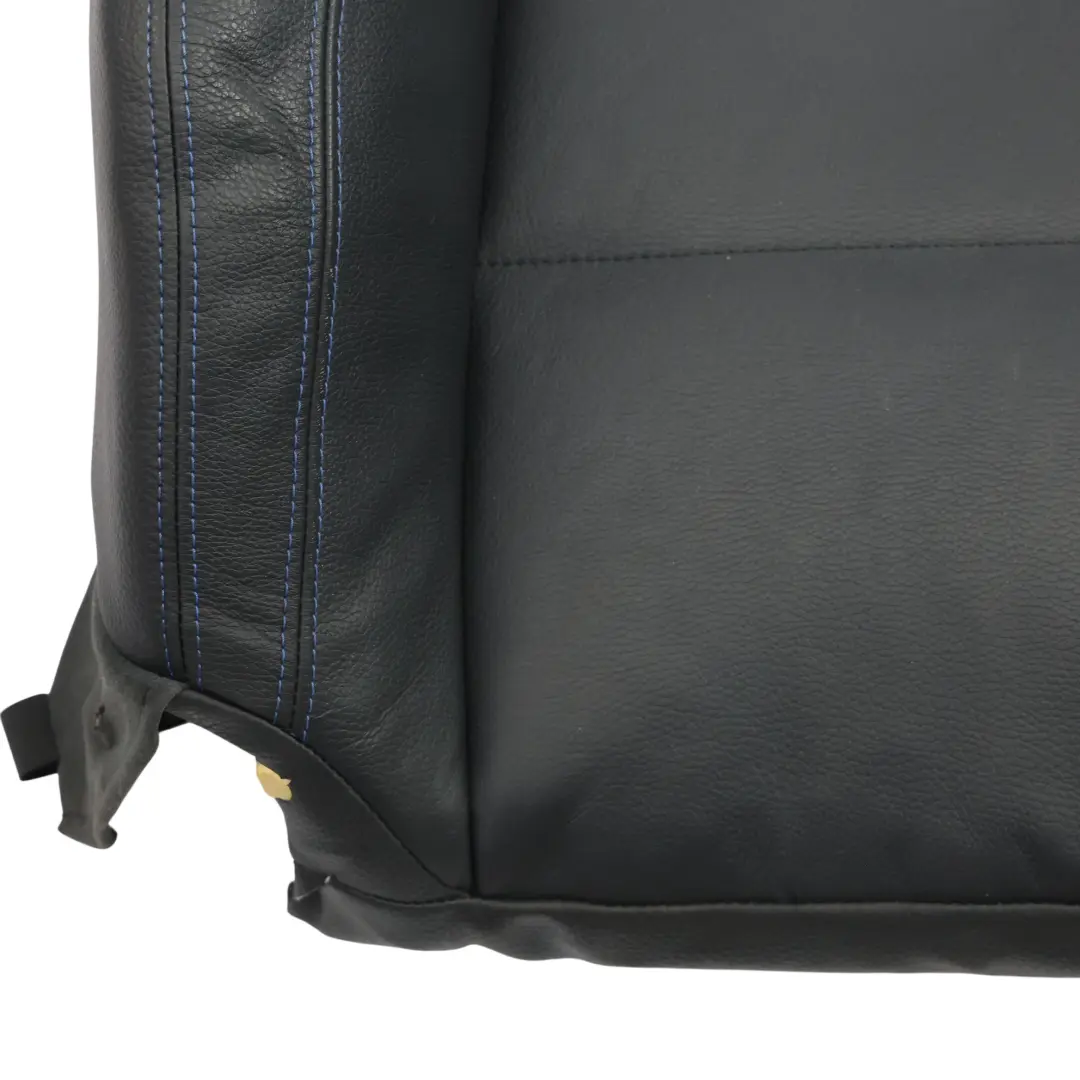 Vordersitz Rücken Lehne Schwarz Leder Blau Nähte Links für BMW E93 M Sport mit Teilenummer 8053925 BMW E93 M Sport Vordersitz Rücken Lehne Schwarz Leder Blau Nähte Links - SKU 8053925-1 - Teilenummer 8053925
