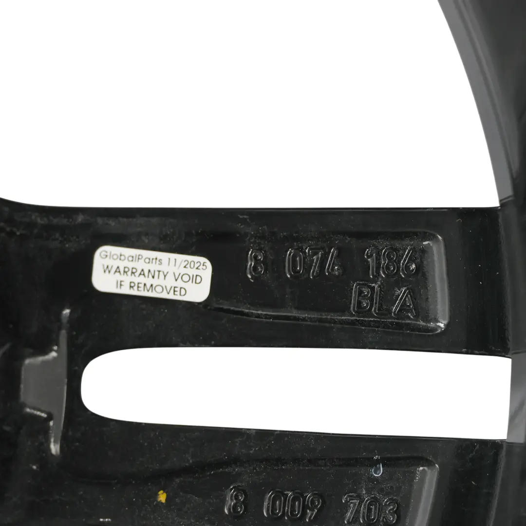 BMW F20 F21 Llanta Aleación Negra Trasera 18" 8J ET:52 M Doble Radio 719 - SKU 8074186-3 - Número de pieza 8074186