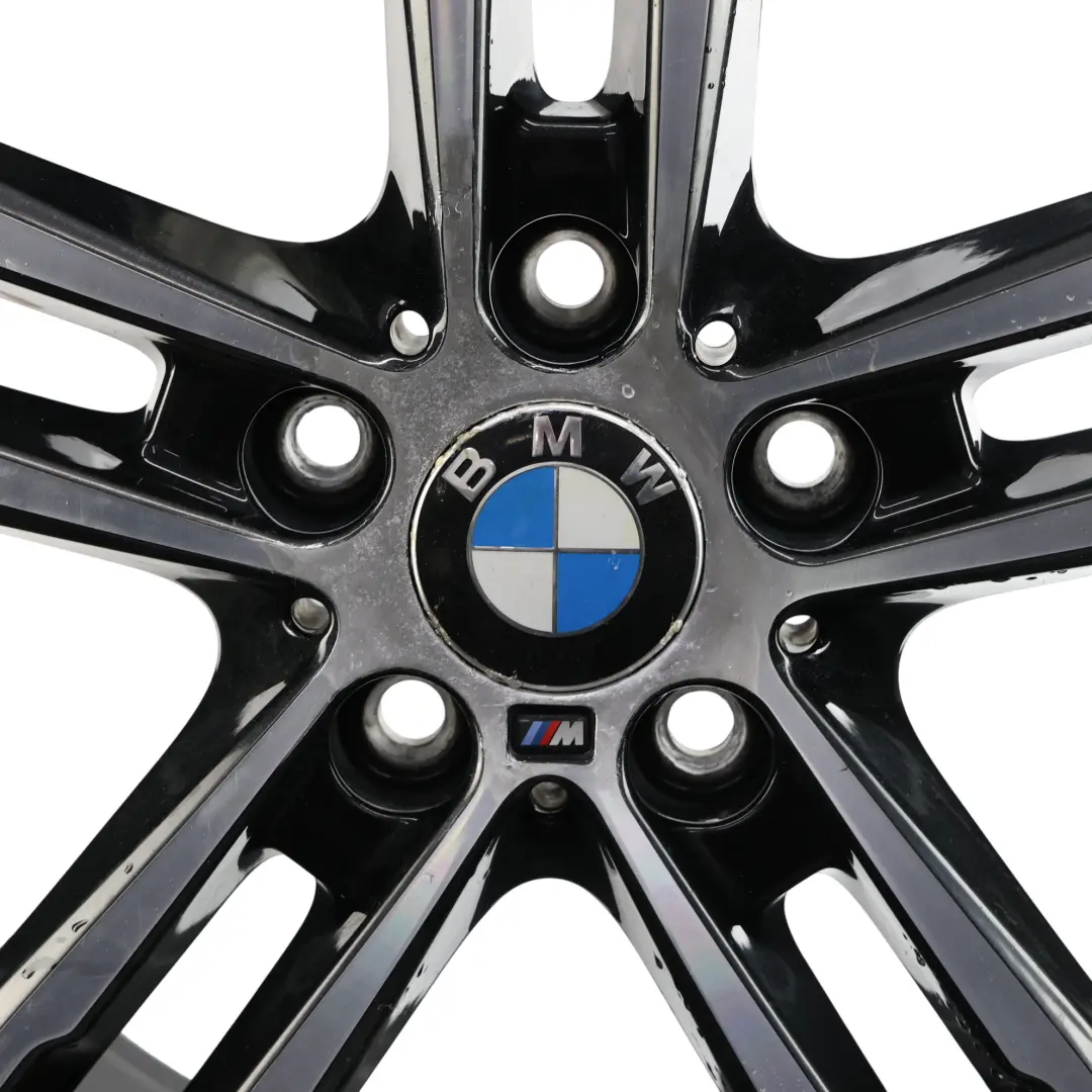 BMW F20 F21 Rear Black Alloy Wheel Rim 18" 8J ET:52 M Double Spoke 719 - SKU 8074186-4 - Part number 8074186
