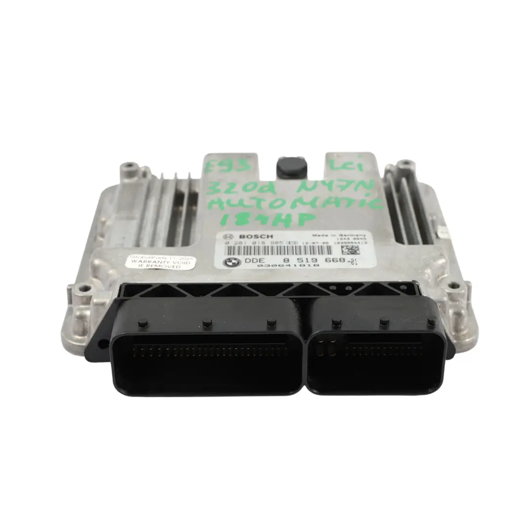 BMW E90 E91 LCI 320d N47N 184HP Engine Control ECU Kit DDE Automatic - SKU 8519668-4 - Part number 8519668