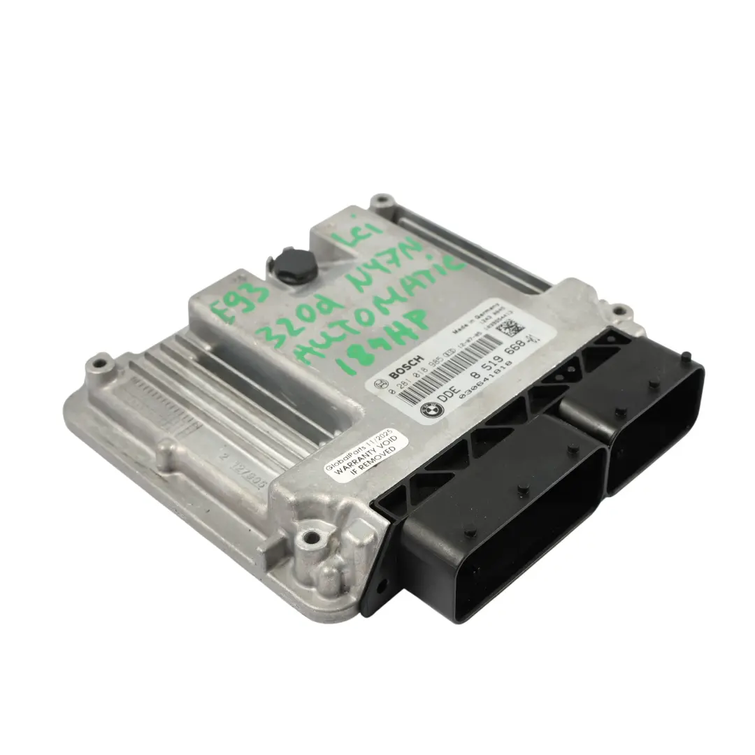 N47N 184HP Engine Control ECU Kit DDE Automatic to BMW E90 E91 LCI 320d with Part number 8519668 BMW E90 E91 LCI 320d N47N 184HP Engine Control ECU Kit DDE Automatic - SKU 8519668-4 - Part number 8519668