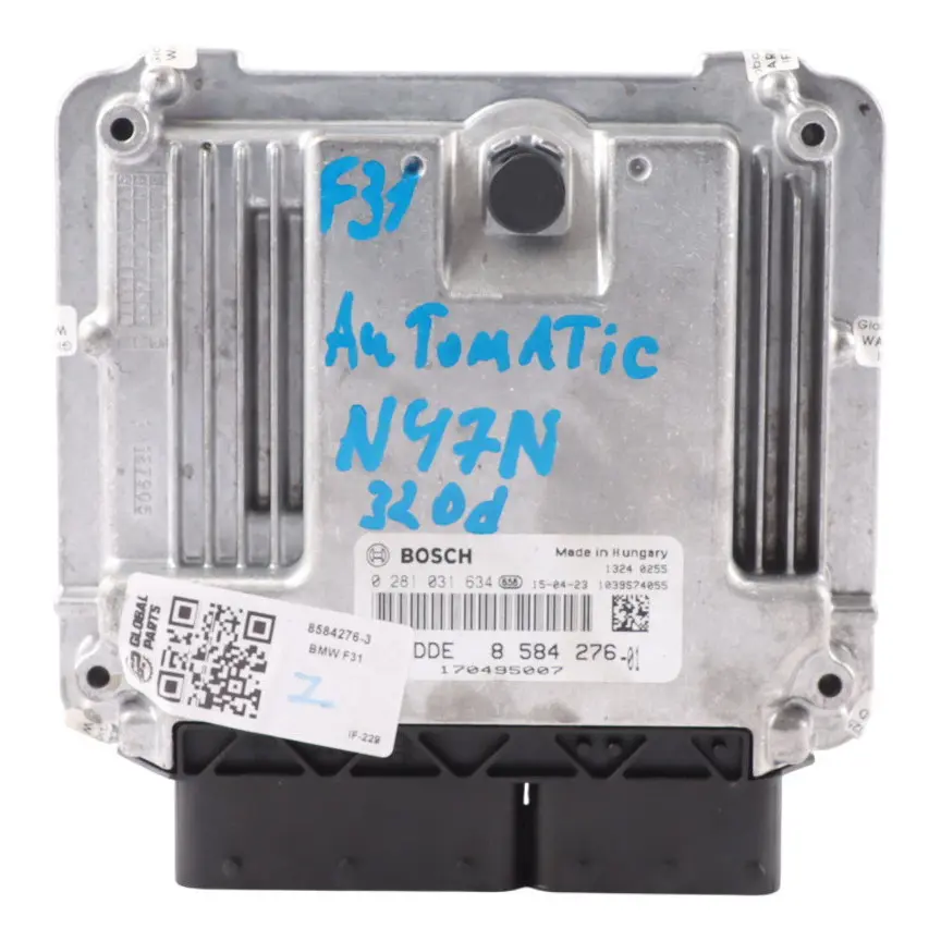 BMW F30 F31 320d ed Diesel N47N 163HP Engine Control ECU DDE 8584276 Automatic