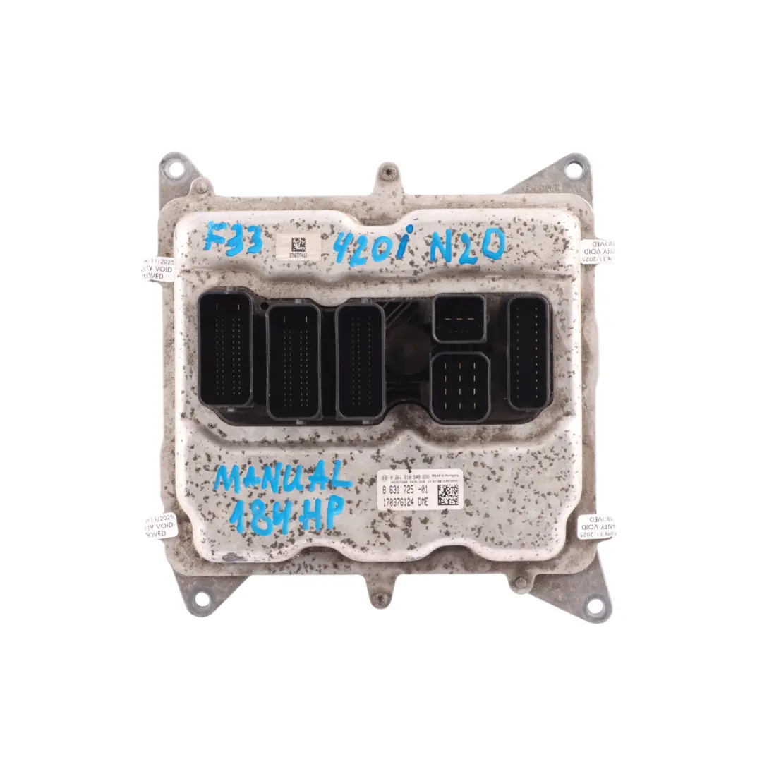 BMW F20 F22 F30 F31 F32 N20 184HP Engine Control ECU Kit DME Manual - SKU 8631725-6 - Part number 8631725