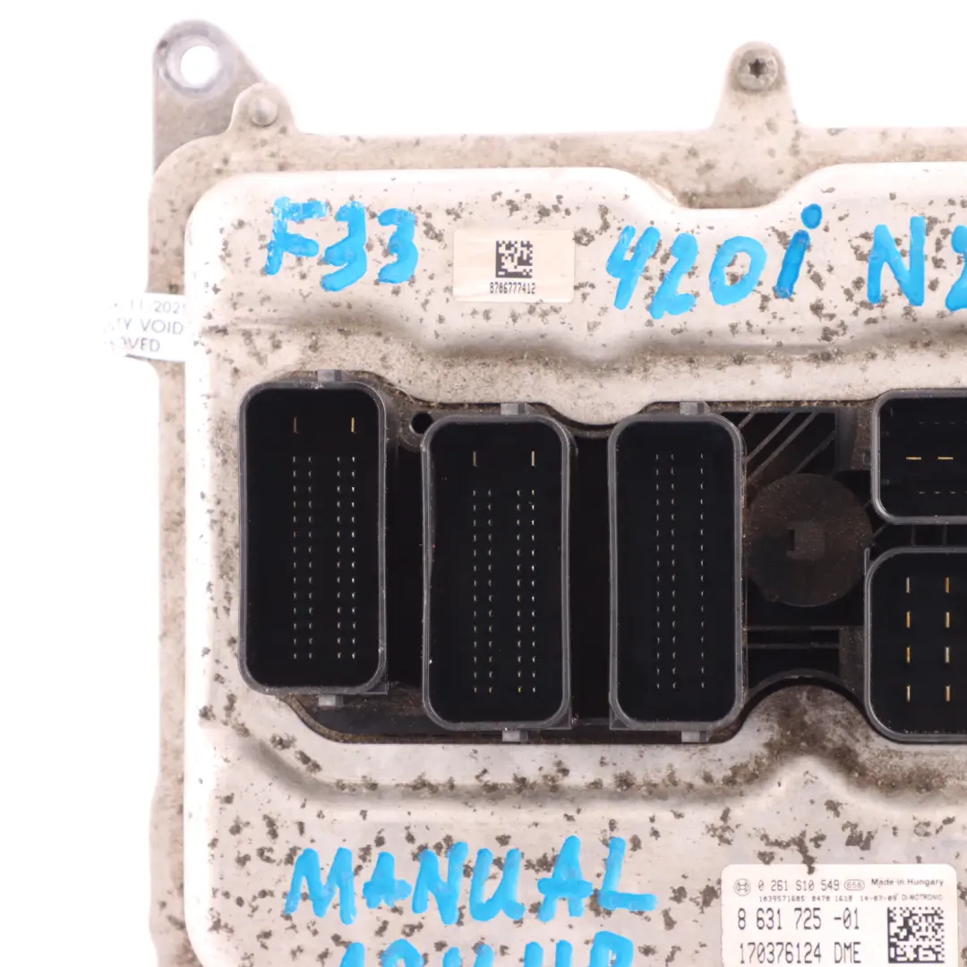 BMW F20 F22 F30 F31 F32 N20 184HP Engine Control ECU Kit DME Manual - SKU 8631725-6 - Part number 8631725