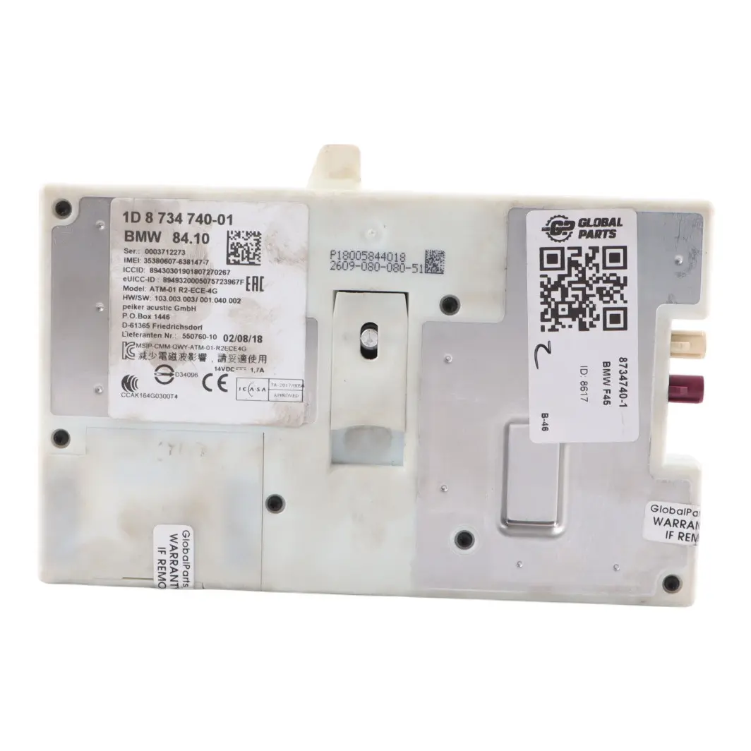 BMW X1 F48 F45 G30 Telematics Module Bluetooth Telephone Control Unit 8734740