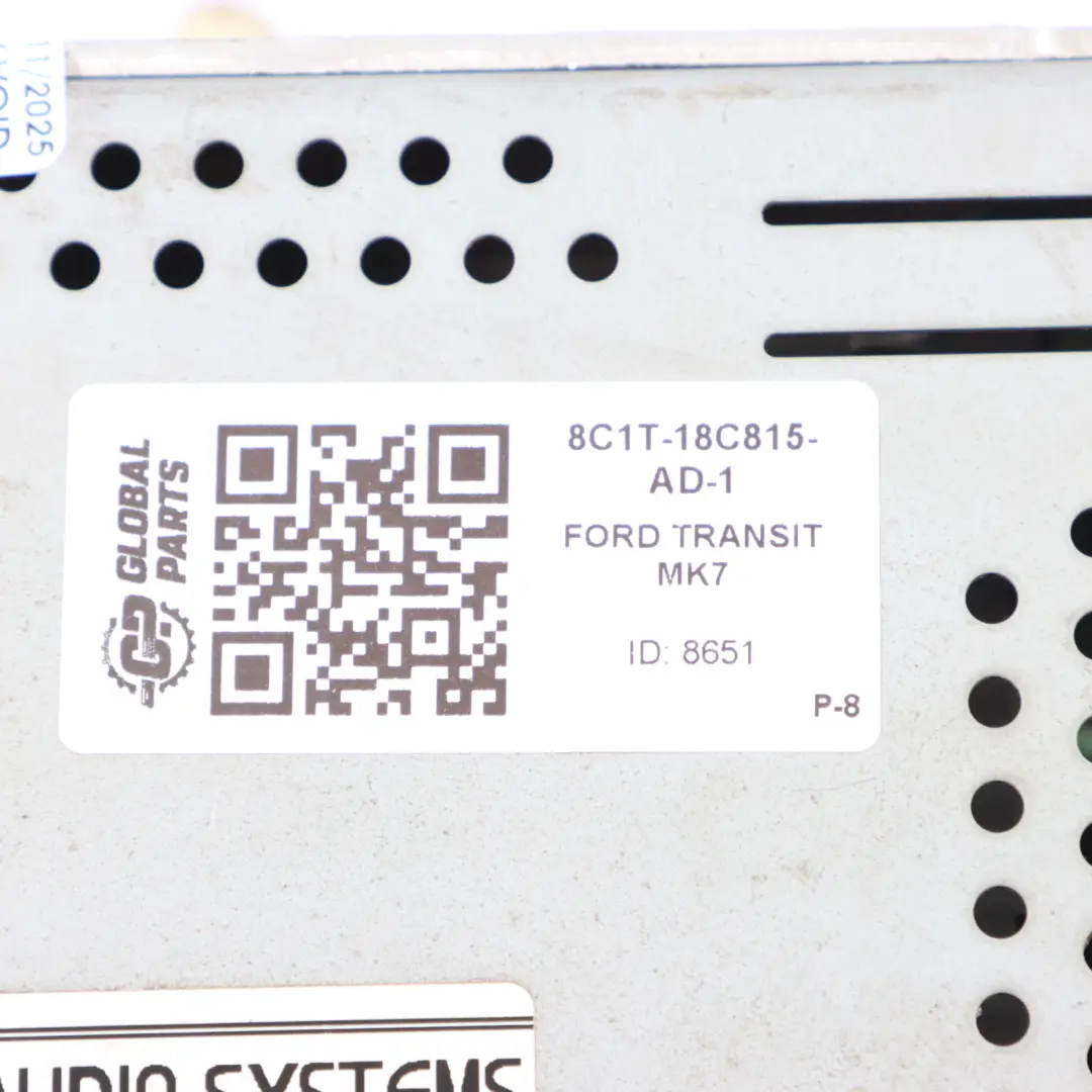 Ford Transit Radio Unidad Principal 6000 CD Media Player Unidad - SKU 8C1T-18C815-AD-1 - Número de pieza 8C1T-18C815-AD