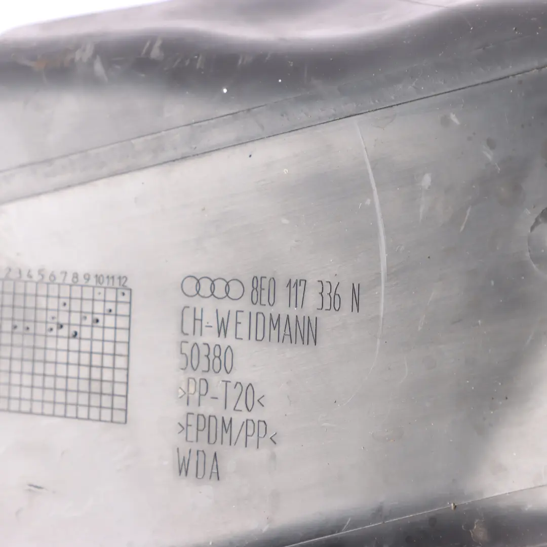 Intake Channel Guide Intercooler Hose Pipe Right O/S to Audi A4 B7 Air with Part number 8E0117336N Audi A4 B7 Air Intake Channel Guide Intercooler Hose Pipe Right O/S - SKU 8E0117336N - Part number 8E0117336N