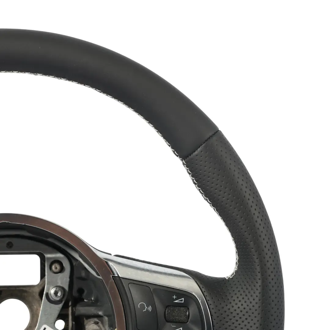 Volante Audi A3 8P NUEVO Cuero Negro Fondo Plano Rosca Blanca - SKU 8J0419091G-1 - Número de pieza 8J0419091G