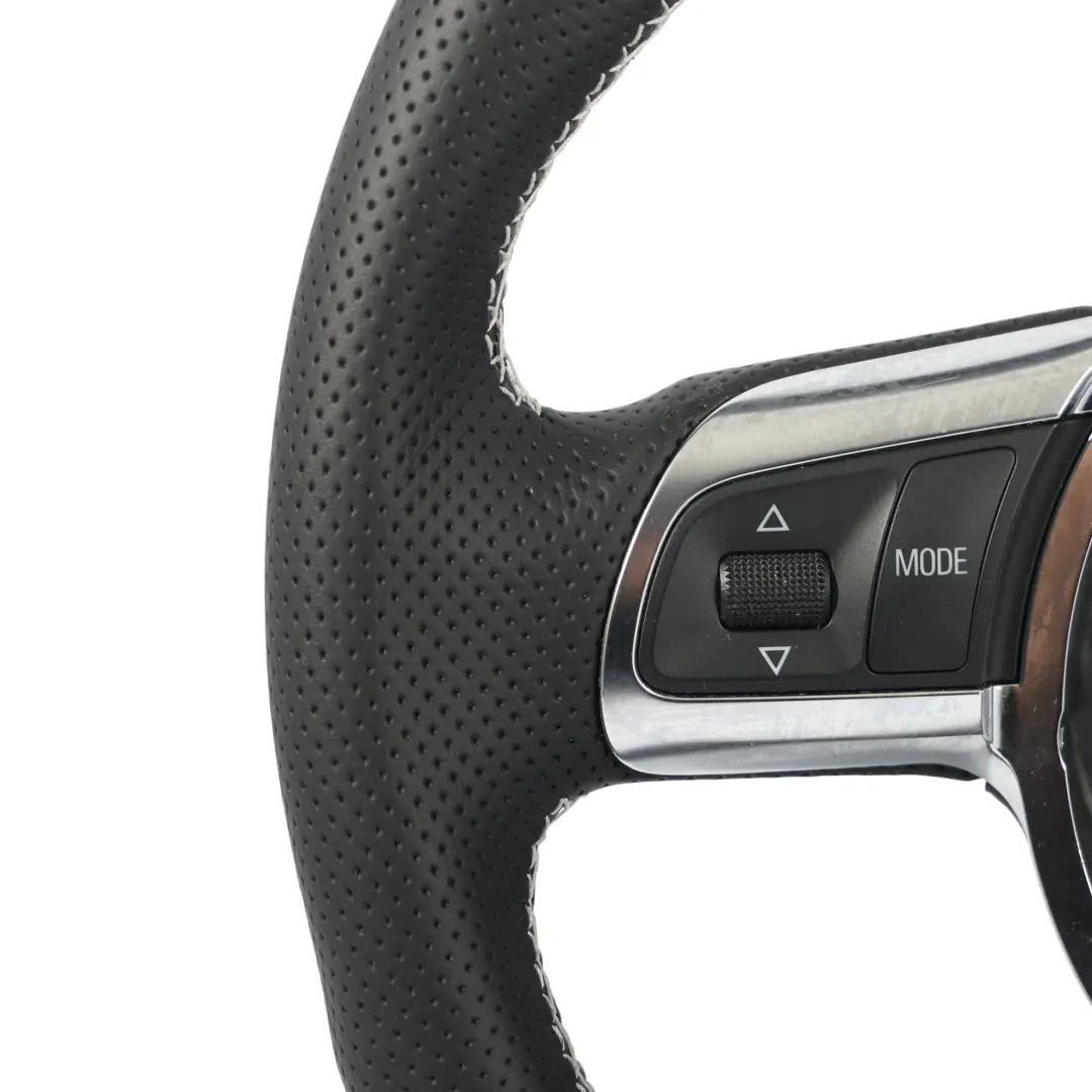 NUEVO Cuero Negro Fondo Plano Rosca Blanca para Volante Audi A3 8P con número de pieza 8J0419091G Volante Audi A3 8P NUEVO Cuero Negro Fondo Plano Rosca Blanca - SKU 8J0419091G-1 - Número de pieza 8J0419091G