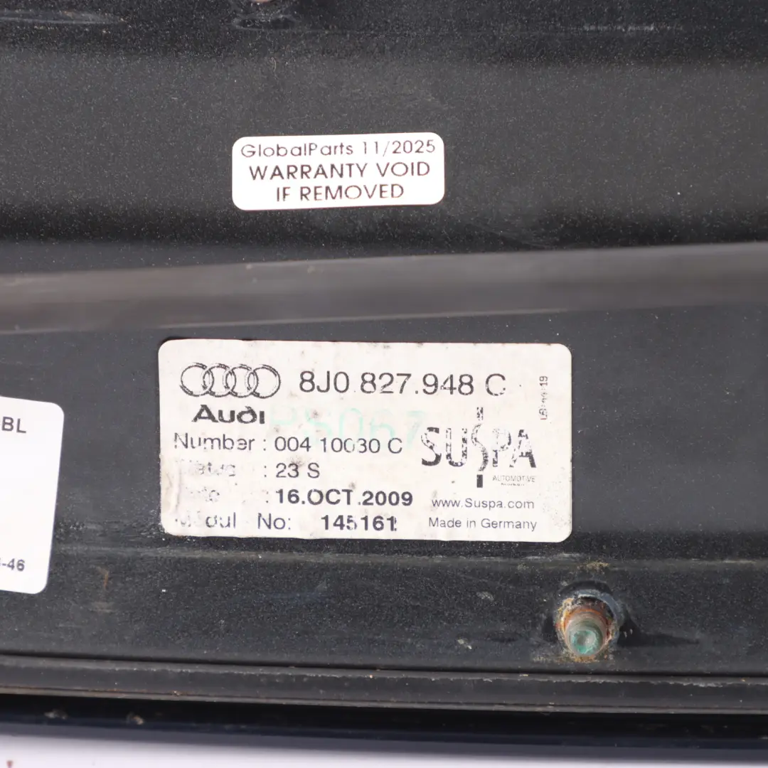 Spoiler Electric Active Spoiler Flap Ocean Blue - Z5A to Audi TT 8J Rear with Part number 8J0827934 Audi TT 8J Rear Spoiler Electric Active Spoiler Flap Ocean Blue - Z5A - SKU 8J0827934-OBL - Part number 8J0827934