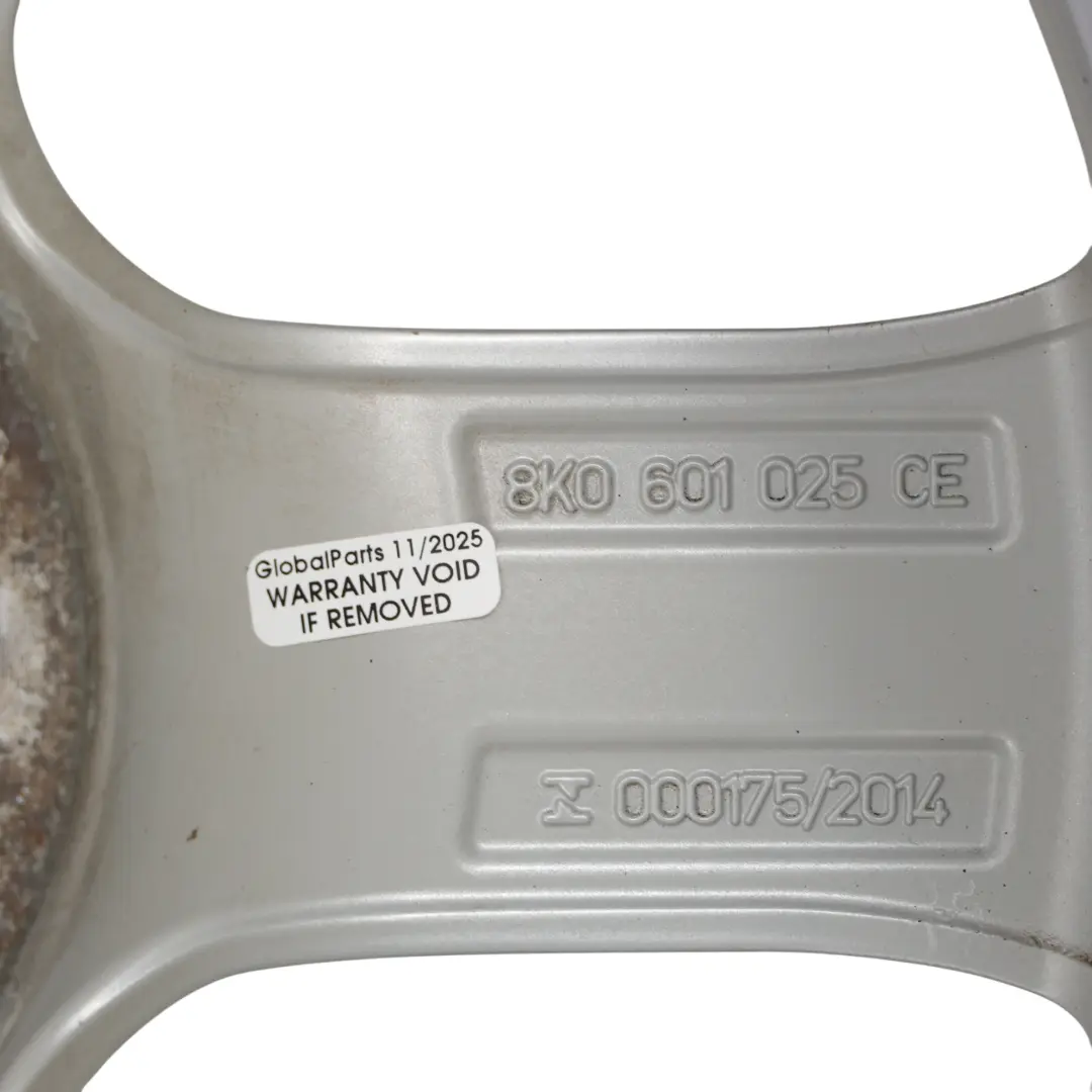  Llanta De Aleación Plateada Audi A4 B8 8K 17" ET:45 7,5J Star Spoke - SKU 8K0601025CE-2 - Número de pieza 8K0601025CE