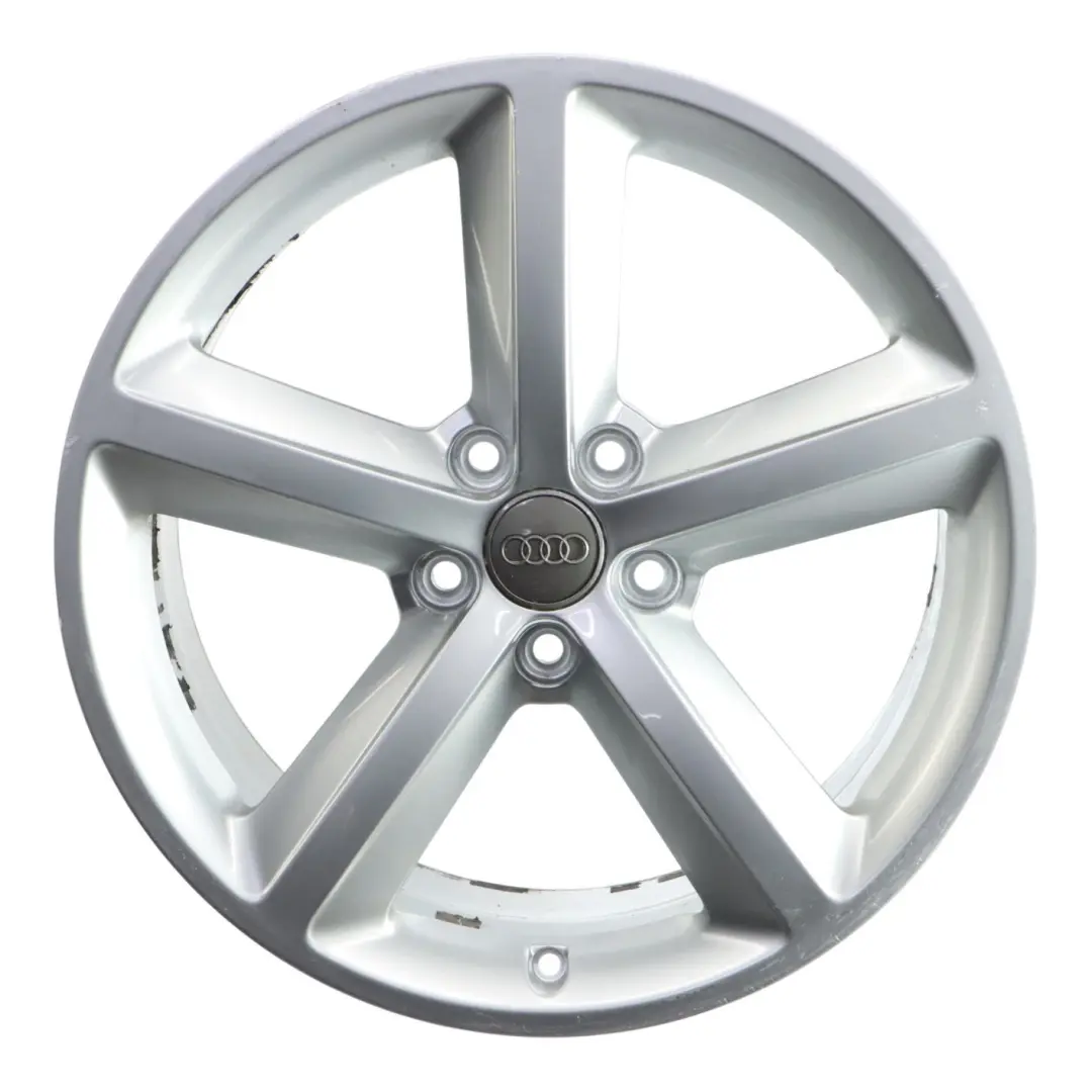 Audi A4 B8 Cerchio In Lega Argento 18" ET:47 8J Star Spoke - SKU 8K0601025Q-2 - Numero di parte 8K0601025Q