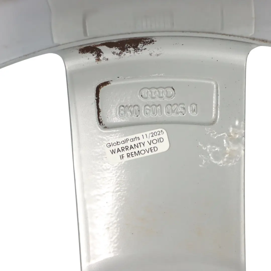 Audi A4 B8 Wheel Alloy Rim Silver 18" ET:47 8J Star Spoke - SKU 8K0601025Q-2 - Part number 8K0601025Q