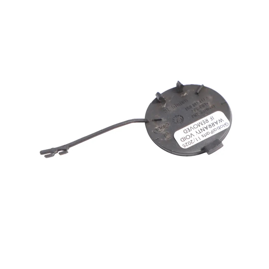 Audi A4 B8 Rear Bumper Tow Eye Hook Cover Phantom Black - Z9Y - SKU 8K0807441A-PHB - Part number 8K0807441A