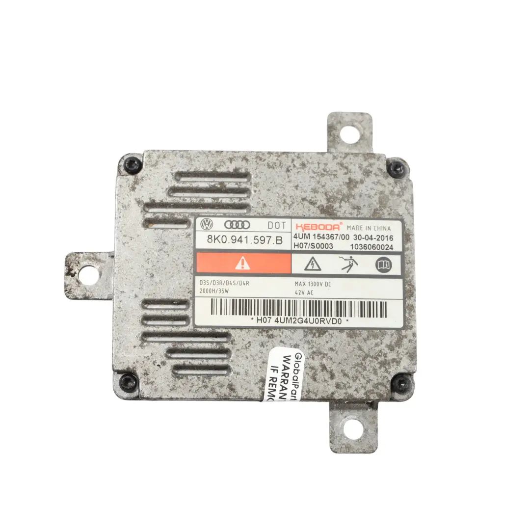 Audi A5 8T Xenon Ballast Unidad Control Faros ECU - SKU 8K0941597B - Número de pieza 8K0941597B