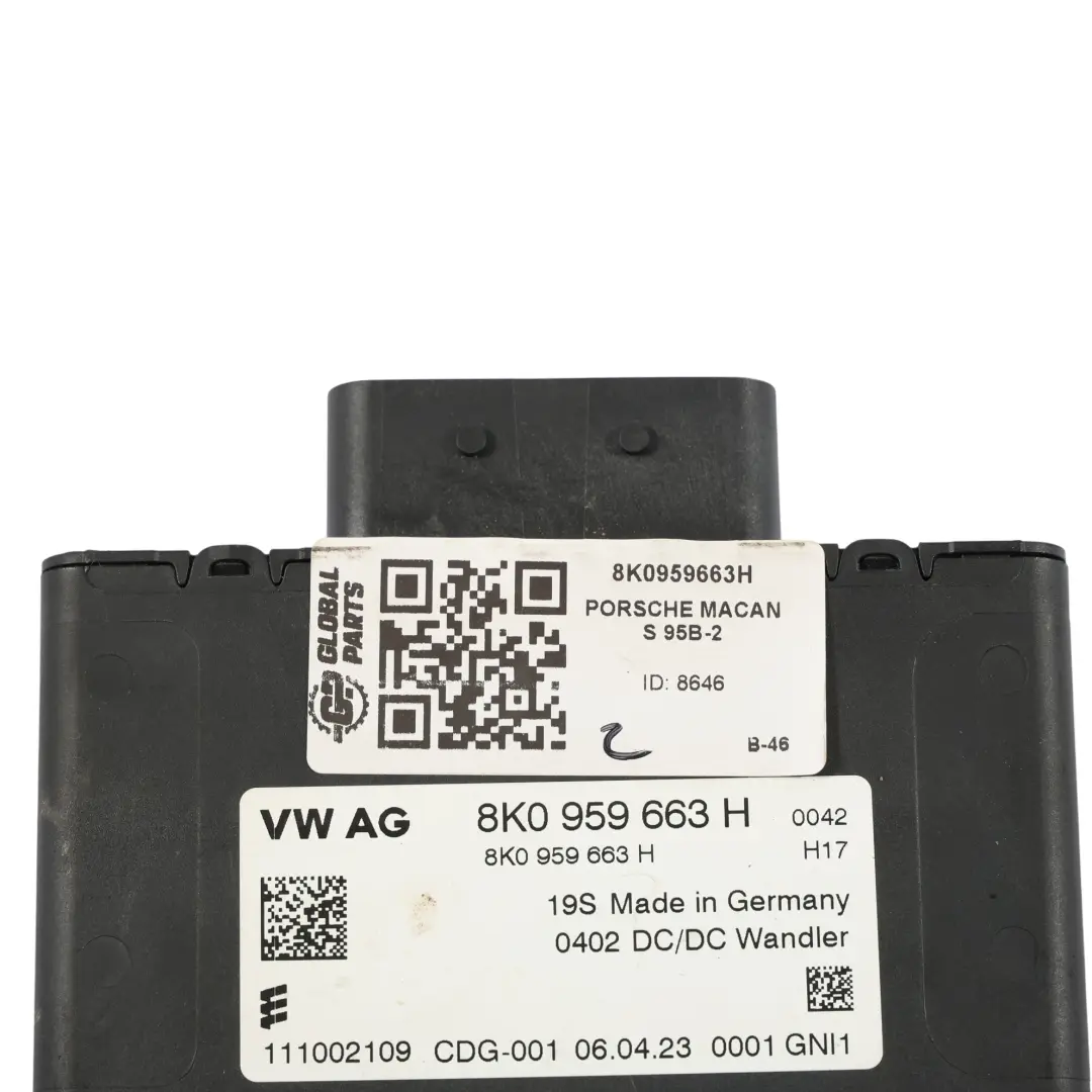 Module Convertisseur Stabilisateur Start Stop pour Porsche Macan 95B à propos du numéro de pièce 8K0959663H Porsche Macan 95B Module Convertisseur Stabilisateur Start Stop - SKU 8K0959663H - Numéro de pièce 8K0959663H