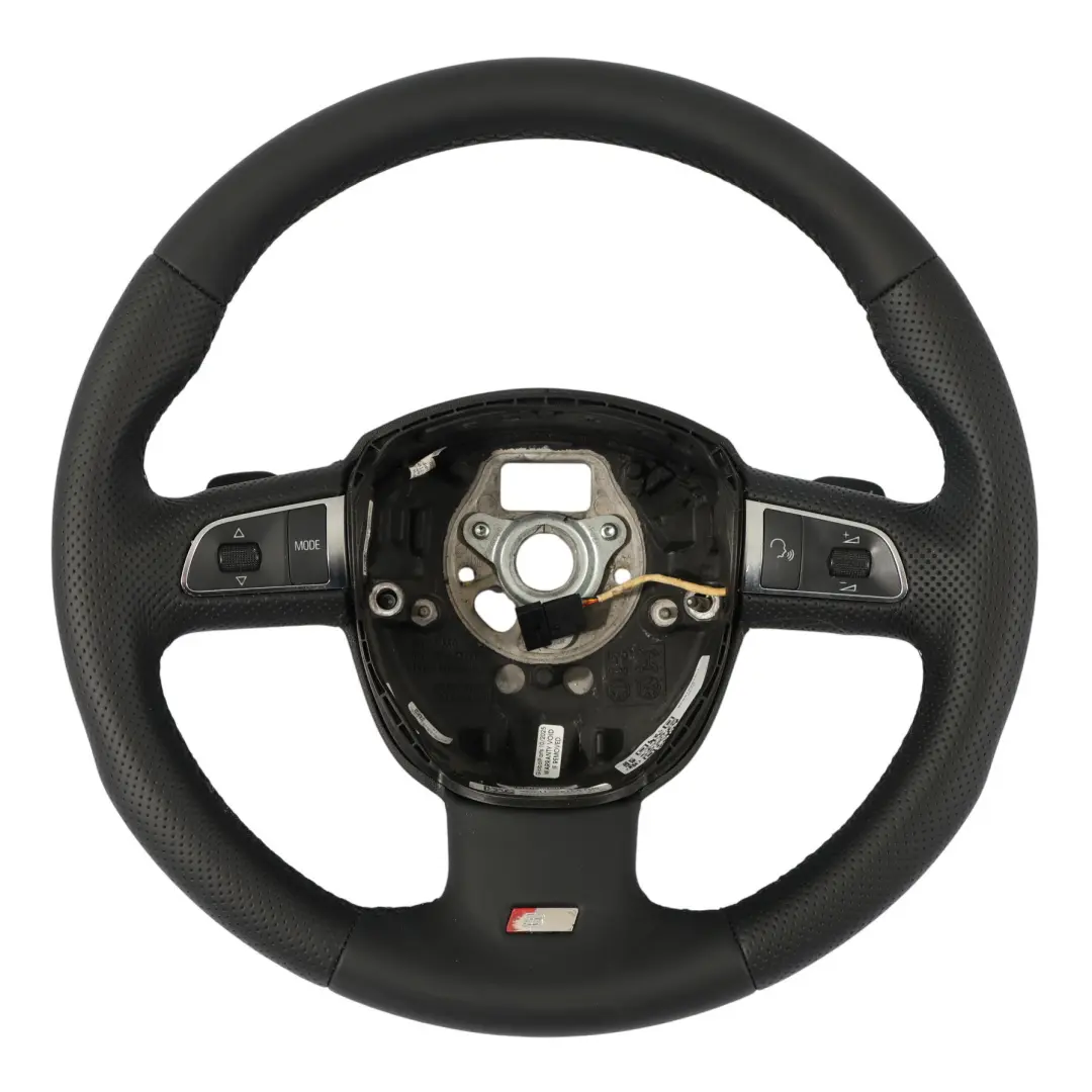Audi A5 8T Steering Wheel S Line NEW Black Leather Paddle Shift - SKU 8P0419091E-1 - Part number 8P0419091E
