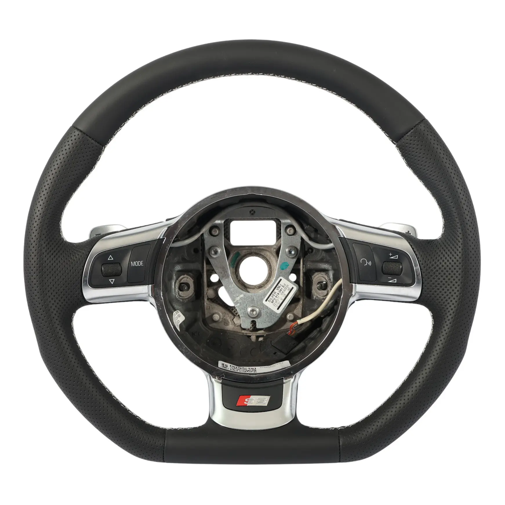 Audi A3 S3 8P Kierownica NOWA Czarna Skóra Ścięta Łopatki 8P0419091EJ