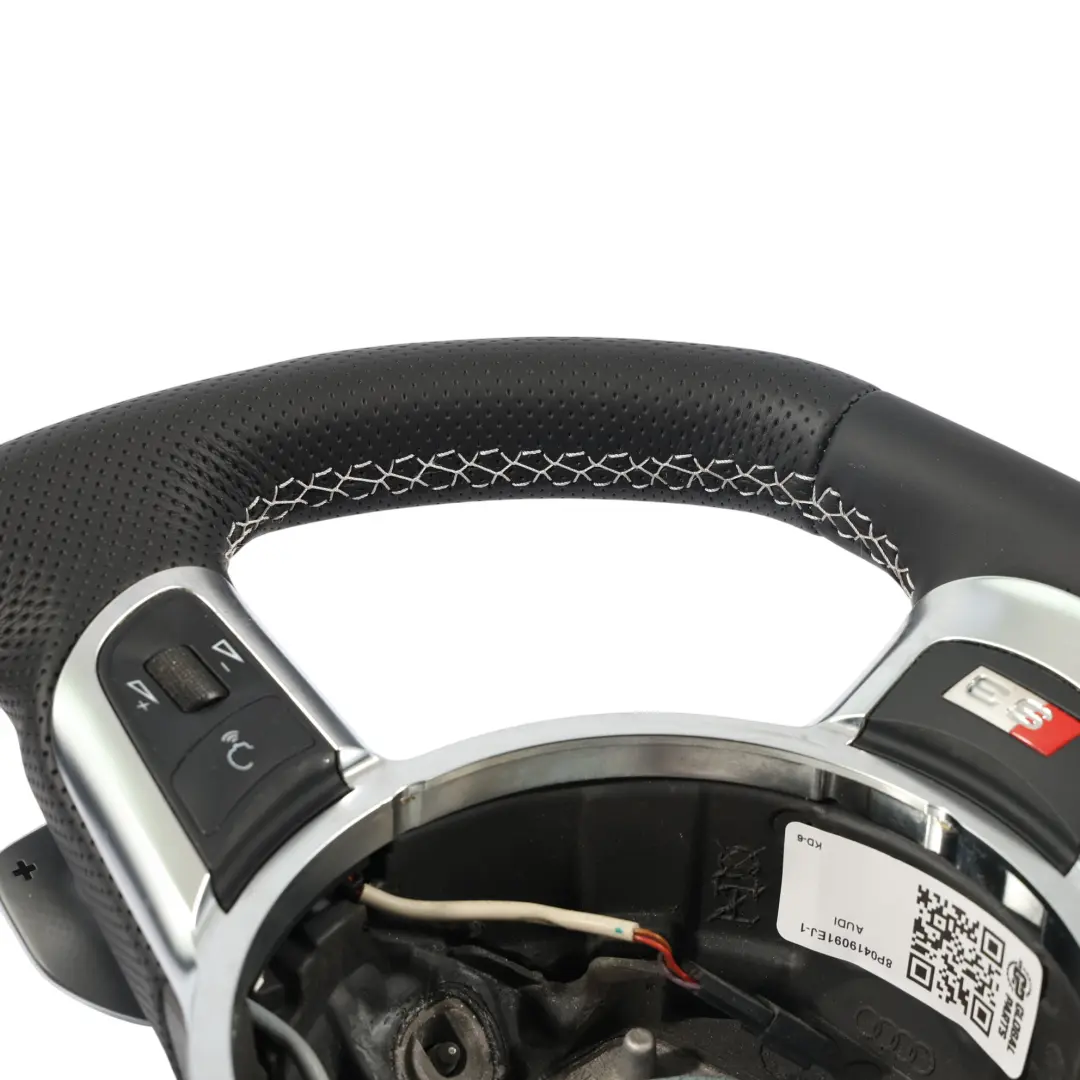 NUOVO In Pelle Nera Fondo Piatto per Audi A3 S3 8P Volante con numero di parte 8P0419091EJ Audi A3 S3 8P Volante NUOVO In Pelle Nera Fondo Piatto - SKU 8P0419091EJ-1 - Numero di parte 8P0419091EJ