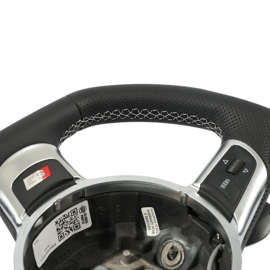 Steering Wheel NEW Black Leather Flat Bottom to Audi A3 S3 8P with Part number 8P0419091EJ Audi A3 S3 8P Steering Wheel NEW Black Leather Flat Bottom - SKU 8P0419091EJ-1 - Part number 8P0419091EJ