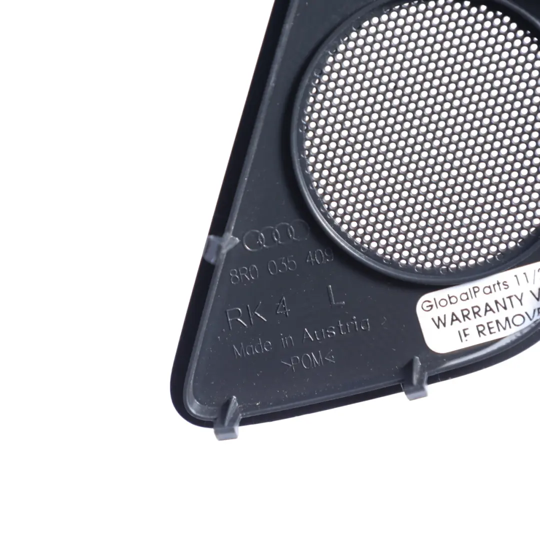 Audi Q5 8R Cubierta Altavoz Tarjeta Puerta Trasera Izquierda - SKU 8R0035409 - Número de pieza 8R0035409