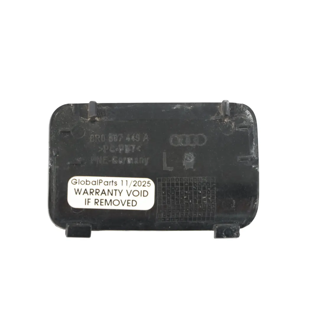 Audi Q5 8R Parachoques Trasero Gancho Remolque Izquierda Mythical Negro - Y9T - SKU 8R0807449A-MYB - Número de pieza 8R0807449A