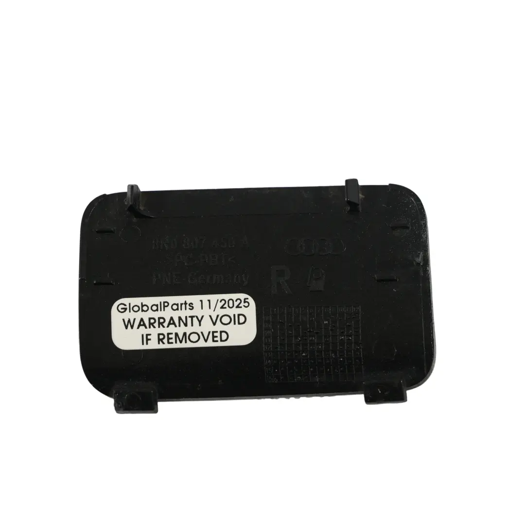 Audi Q5 8R Tapa Gancho Remolque Parachoques Trasero Derecho Negro Mítico - Y9T - SKU 8R0807450A-MYB - Número de pieza 8R0807450A