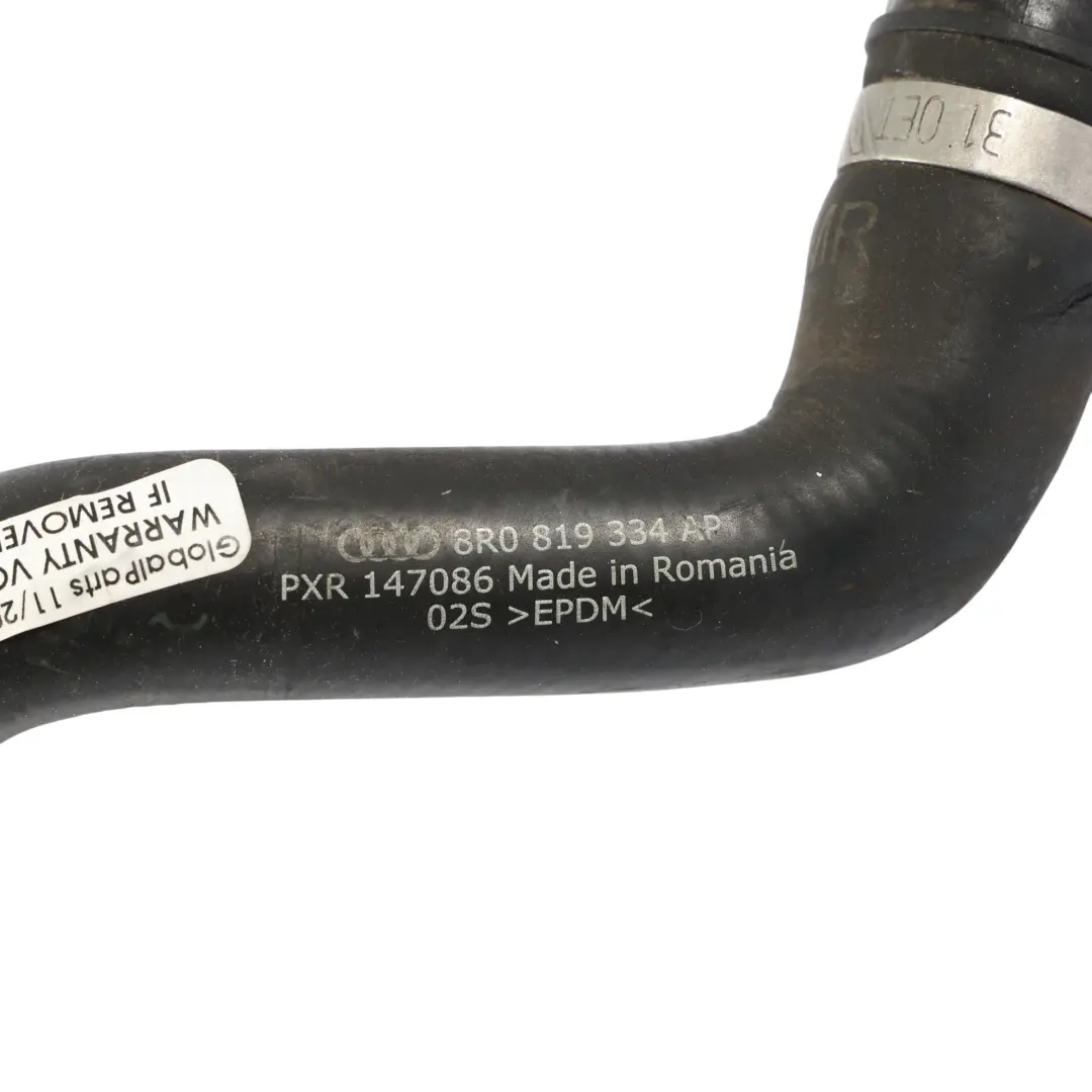 Audi Q5 8R Water Coolant Pipe Hose Line Tube - SKU 8R0819334AP - Part number 8R0819334AP