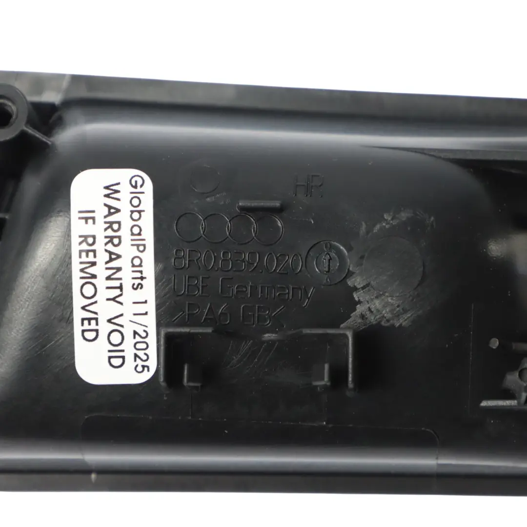 Audi Q5 8R Rear Door Inner Release Opener Handle Right O/S - SKU 8R0839020-1 - Part number 8R0839020