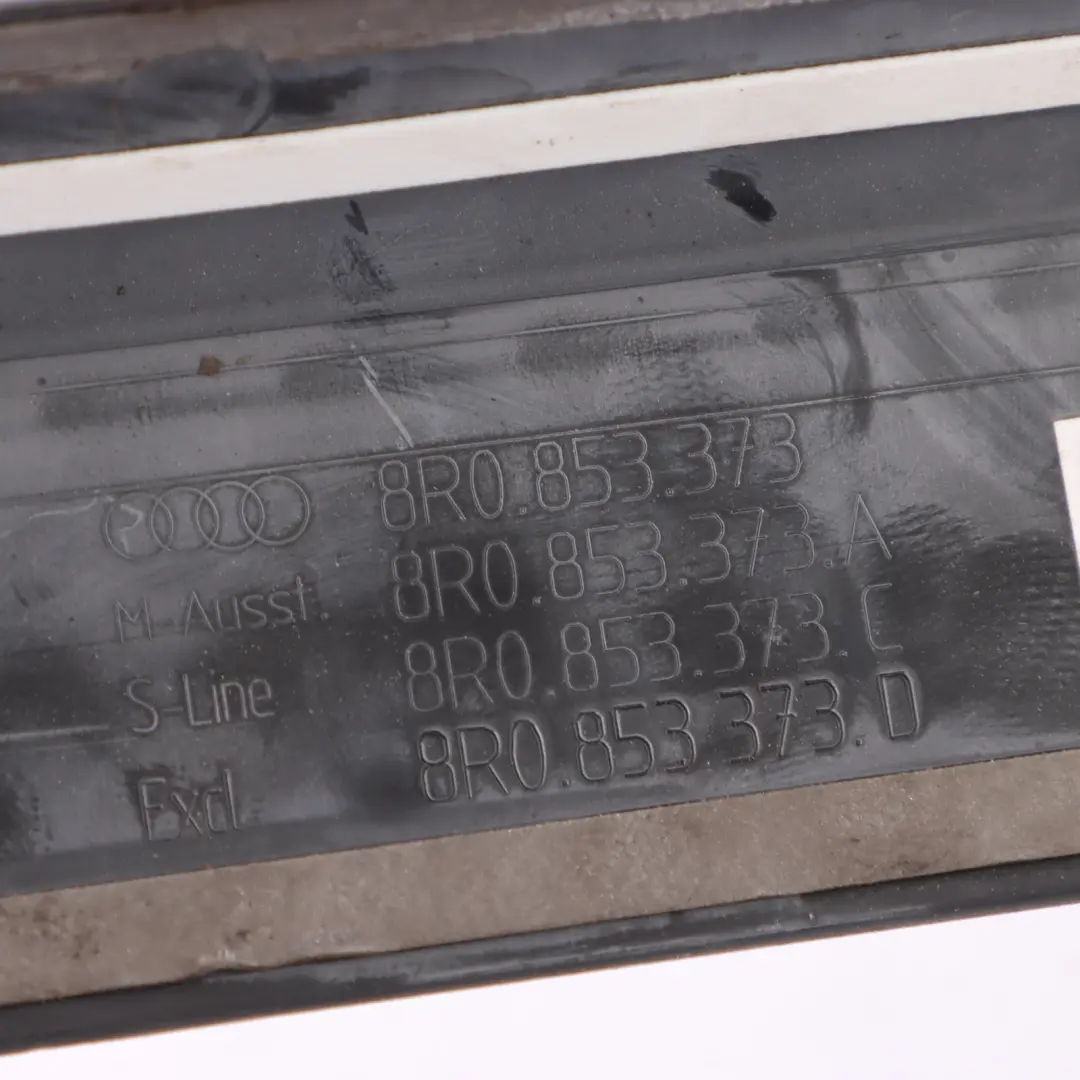 Front Door Sill Plate Entrance Cover Trim S Line Left N/S to Audi Q5 8R with Part number 8R0853373C Audi Q5 8R Front Door Sill Plate Entrance Cover Trim S Line Left N/S - SKU 8R0853373C - Part number 8R0853373C