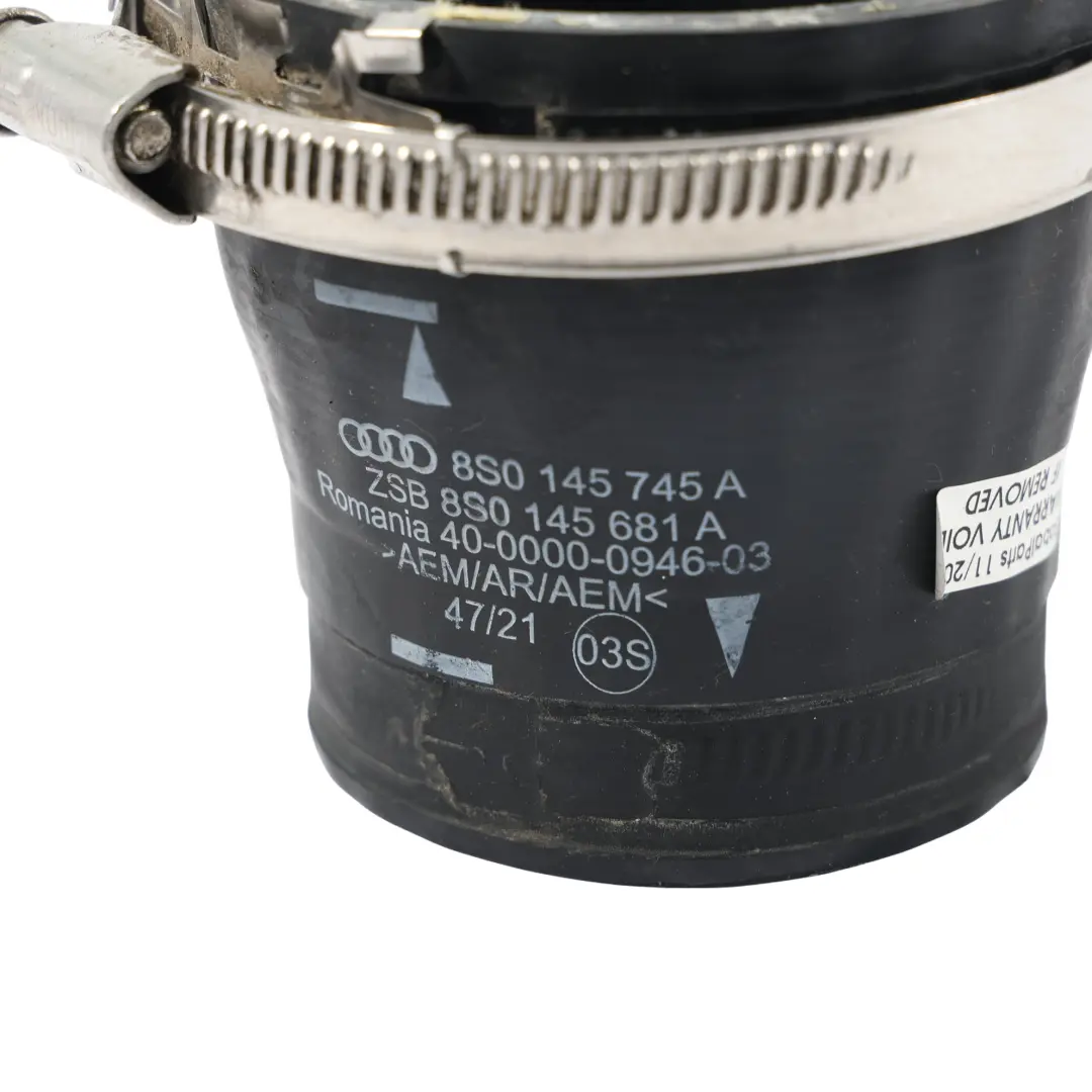 8Y 2.5 TFSI Przewód Wąż Rura Intercoolera do Audi RS3 o numerze 8S0145745A Audi RS3 8Y 2.5 TFSI Przewód Wąż Rura Intercoolera - SKU 8S0145745A - Numer Części 8S0145745A