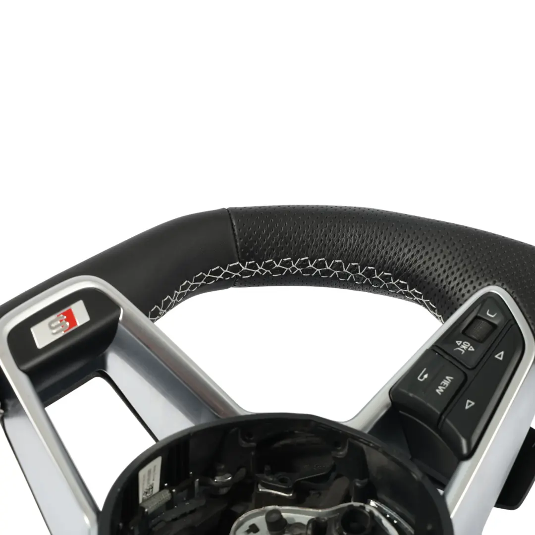 Audi TT TTS 8S Volante S-Line NUEVO Cuero Negro Fondo Plano - SKU 8S0419091AG-1 - Número de pieza 8S0419091AG