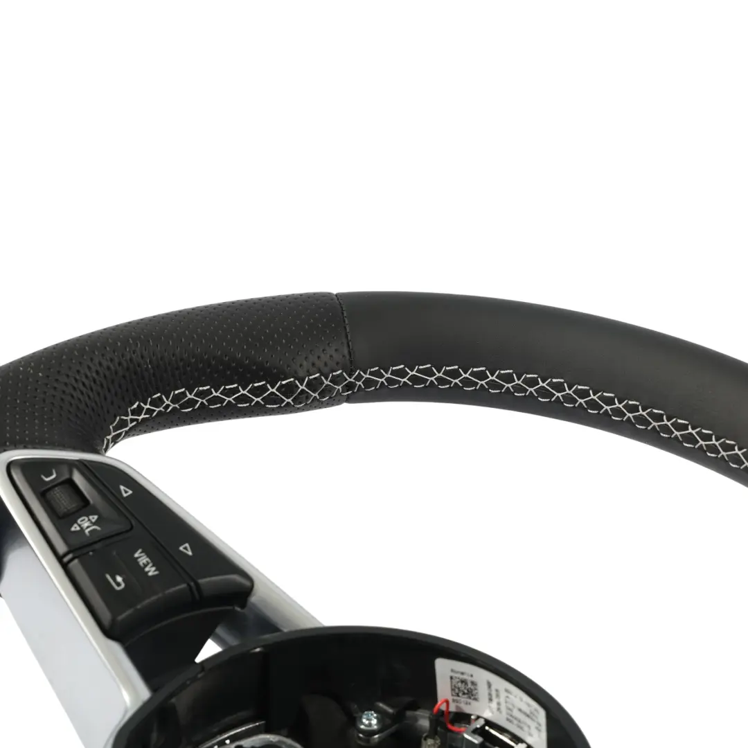 Audi TT TTS 8S S-Line Volante NUOVO In Pelle Nera Fondo Piatto - SKU 8S0419091AG-1 - Numero di parte 8S0419091AG