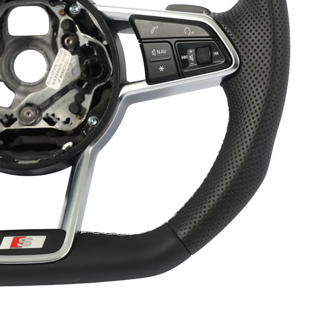 Audi TT TTS 8S S-Line Lenkrad NEU Schwarz Leder Flachboden - SKU 8S0419091AG-1 - Teilenummer 8S0419091AG