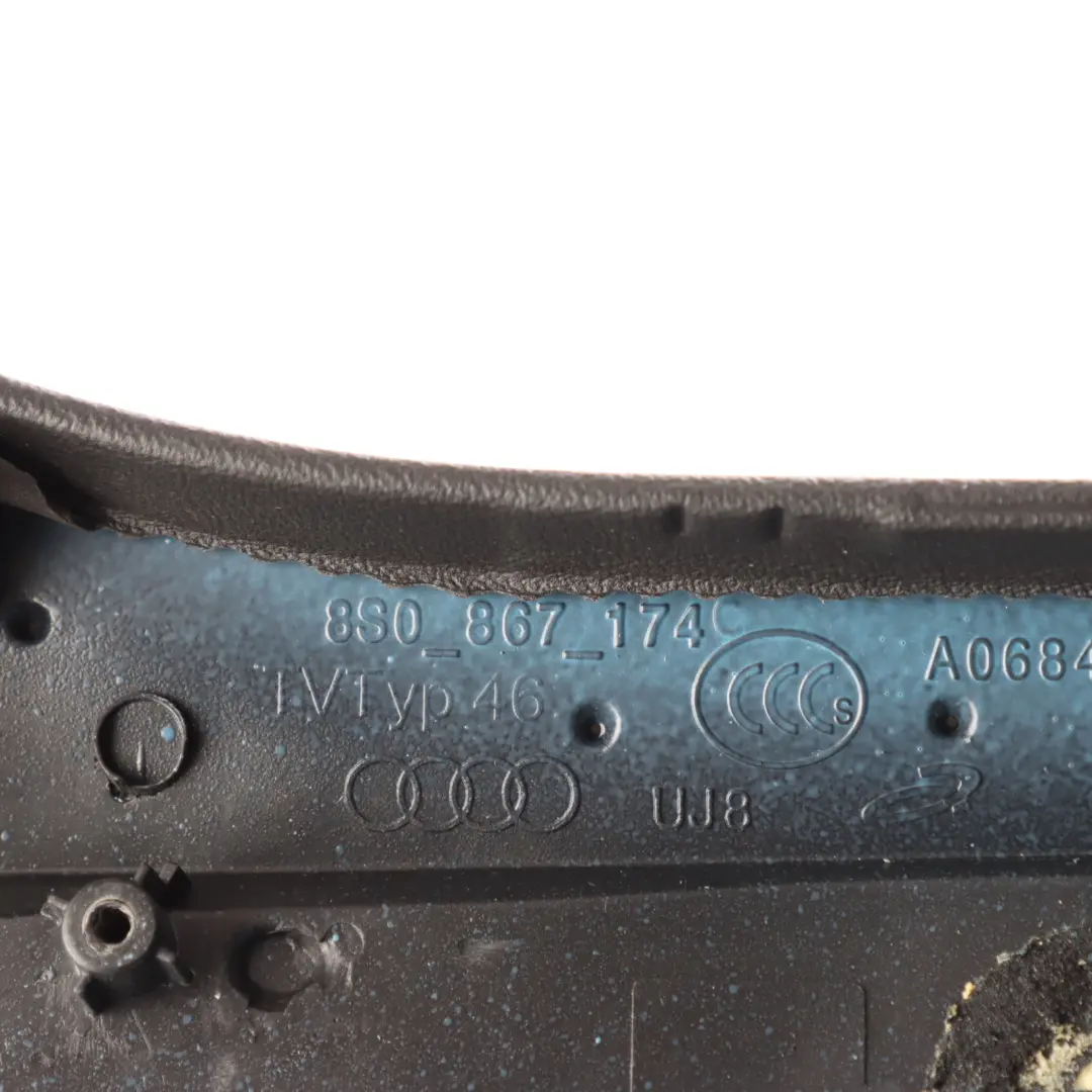 Audi TT FV Door Card Armrest Front Speaker Grill Soul Black Right O/S - SKU 8S0867174C - Part number 8S0867174C