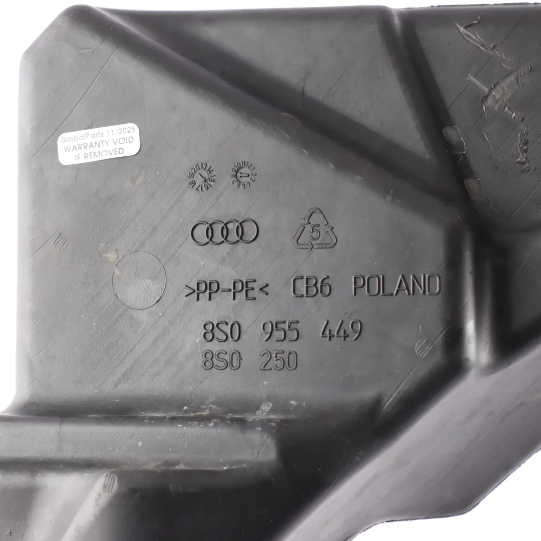 8S Windscreen Washer Bottle Reservoir Tank to Audi TT with Part number 8S0955449 Audi TT 8S Windscreen Washer Bottle Reservoir Tank - SKU 8S0955449 - Part number 8S0955449