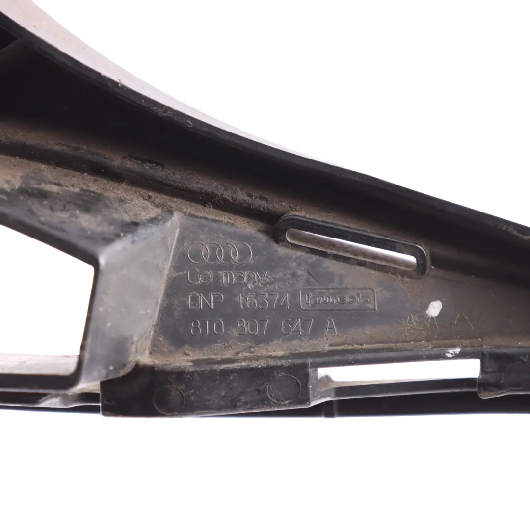 Audi A5 8T Front Bumper Lower Grille Center Trim Cover Satin Black - SKU 8T0807647A - Part number 8T0807647A