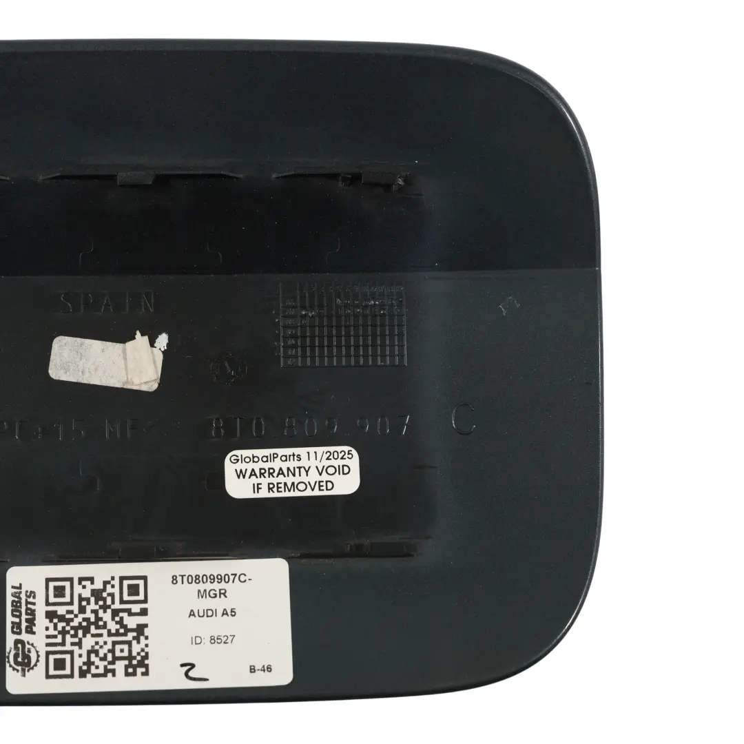 Audi A5 8T Tapa Tapón Depósito Combustible Gris Meteoro Perlado Metalizado Z7H - SKU 8T0809907C-MGR - Número de pieza 8T0809907C