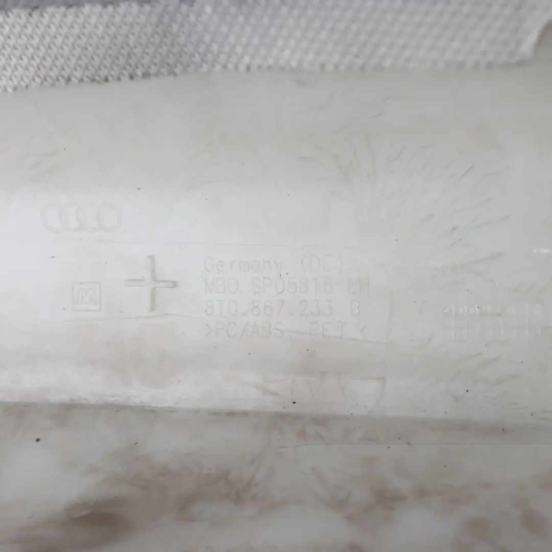 Audi A5 S5 8T Pillar A Trim Cover Panel Upper Front Left N/S - SKU 8T0867233B-1 - Part number 8T0867233B