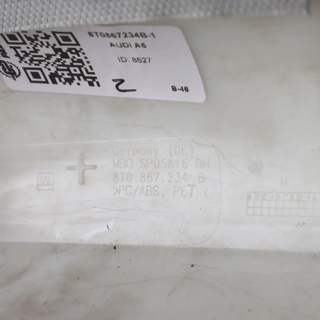 Audi A5 S5 8T Pillar A Trim Cover Panel Upper Front Right O/S - SKU 8T0867234B-1 - Part number 8T0867234B