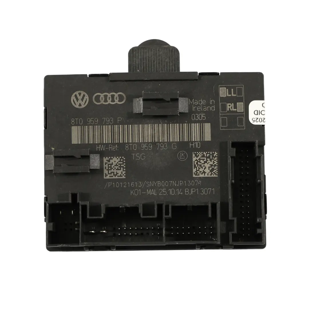Door Control Unit Module Front Driver's Side to Audi A4 B8 A5 8T with Part number 8T0959793P Audi A4 B8 A5 8T Door Control Unit Module Front Driver's Side - SKU 8T0959793P - Part number 8T0959793P