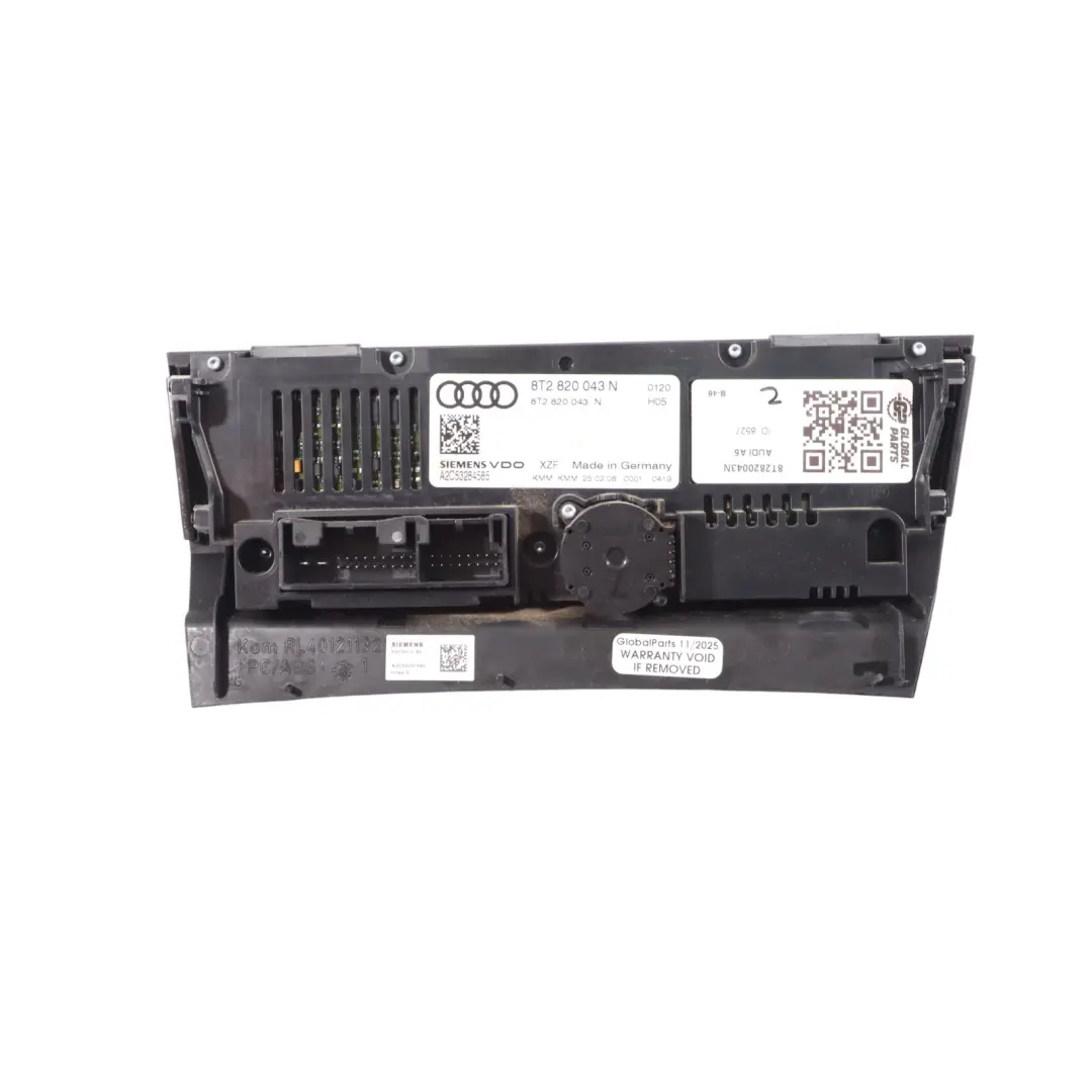 Audi A5 8T Panneau Commande Numérique Chauffage Et De Climatisation - SKU 8T2820043N - Numéro de pièce 8T2820043N
