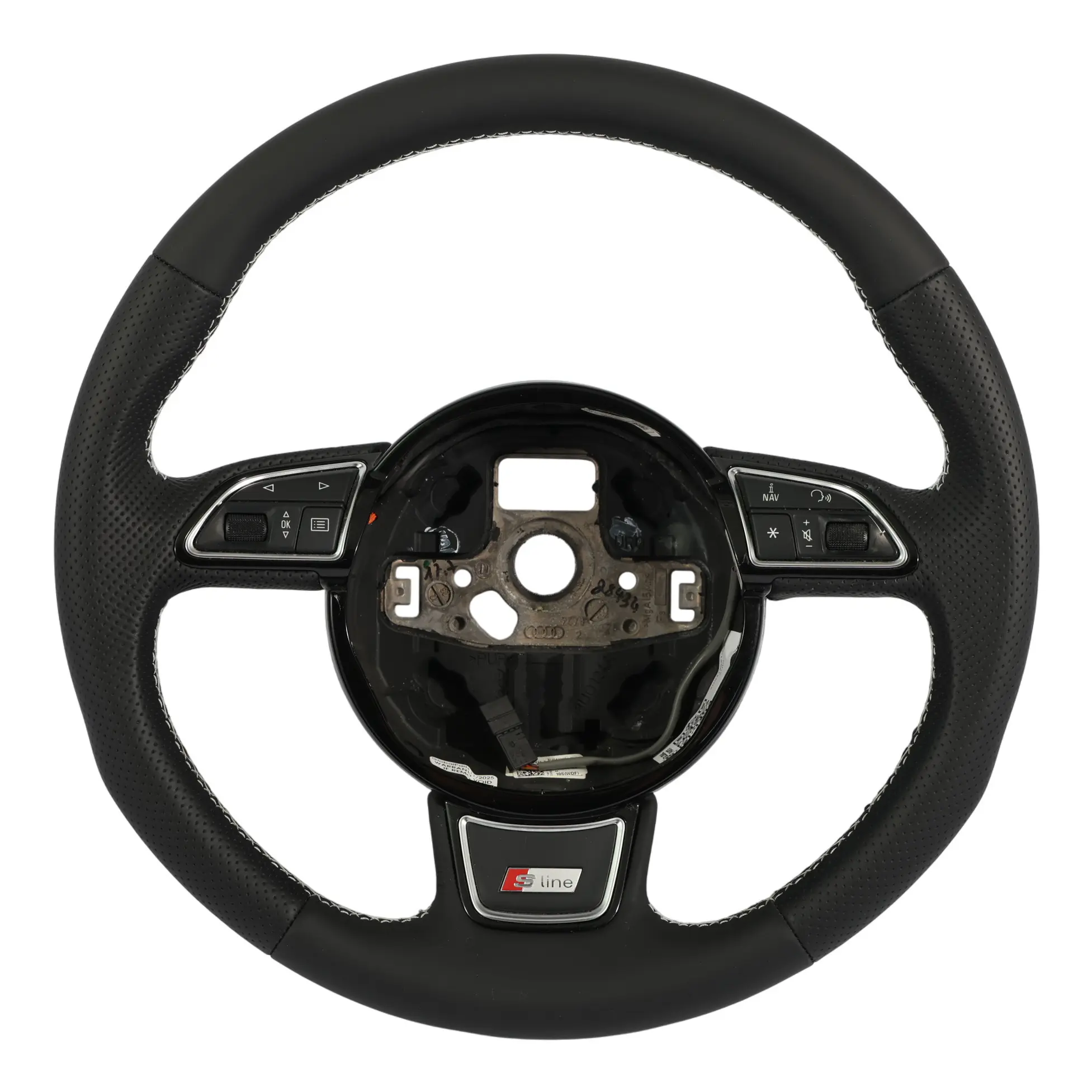 Audi Q3 8U Steering Wheel S Line NEW Black Leather White Threads 8U0419091R