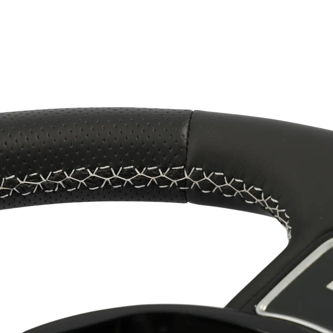 Audi Q3 8U Steering Wheel S Line NEW Black Leather White Threads - SKU 8U0419091R-1 - Part number 8U0419091R
