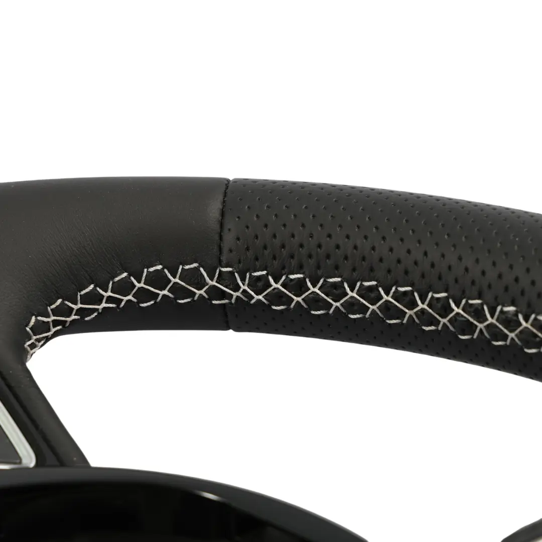 Audi Q3 8U Volante S Line NUOVO Pelle Nera Fili Bianchi - SKU 8U0419091R-1 - Numero di parte 8U0419091R