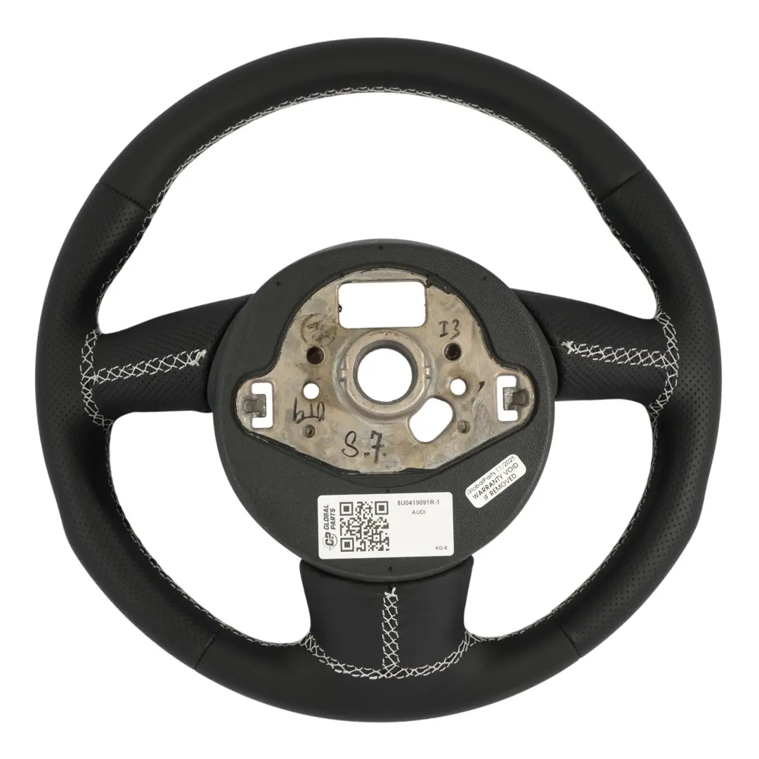 NUEVO Cuero Negro Hilos Blancos para Audi Q3 8U Volante S Line con número de pieza 8U0419091R Audi Q3 8U Volante S Line NUEVO Cuero Negro Hilos Blancos - SKU 8U0419091R-1 - Número de pieza 8U0419091R