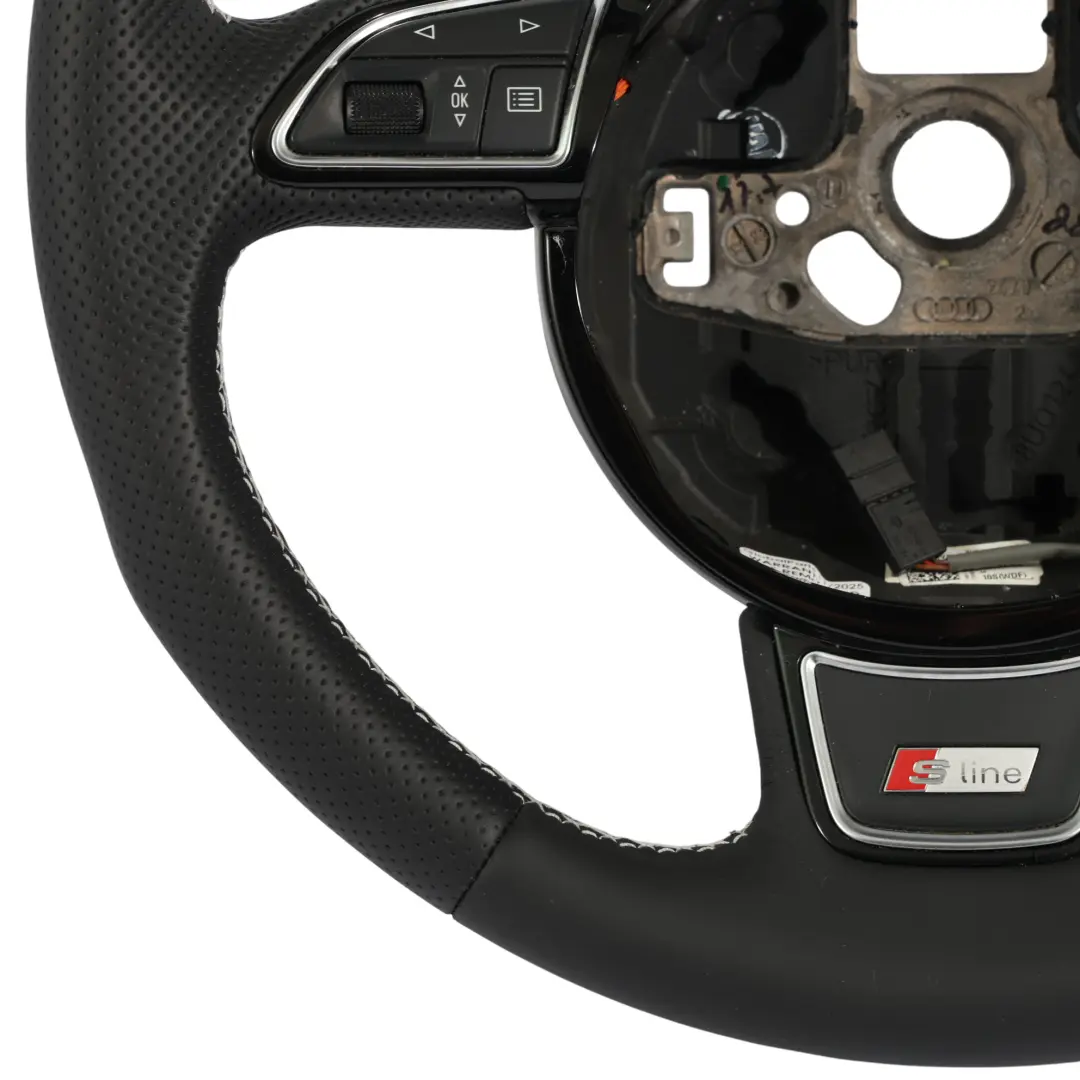 Audi Q3 8U Volant S Line NEUF Cuir Noir Blanc - SKU 8U0419091R-1 - Numéro de pièce 8U0419091R