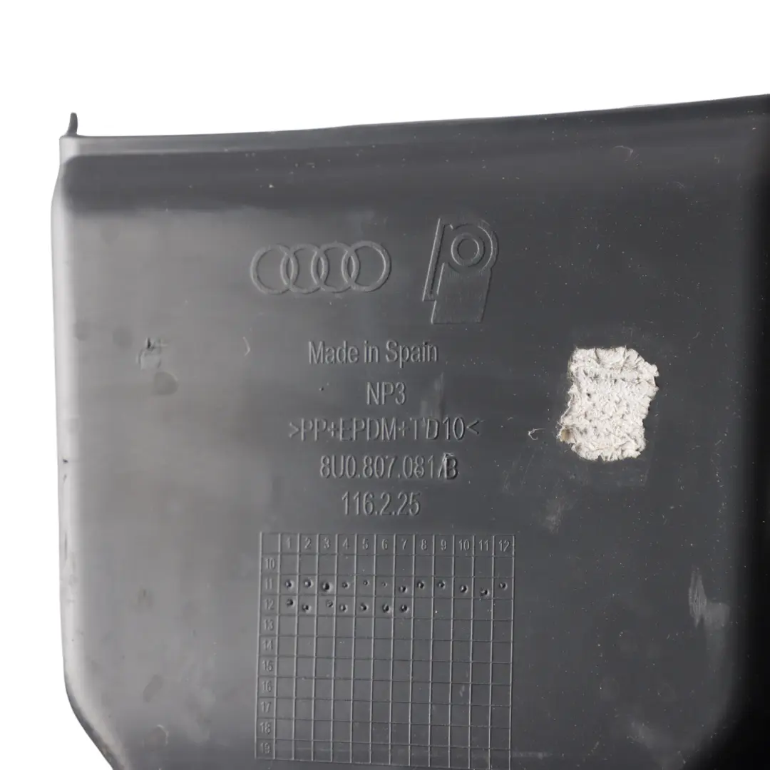 Audi Q3 8U Front Bumper Cover Radiator Trim Cover Panel - SKU 8U0807081B - Part number 8U0807081B